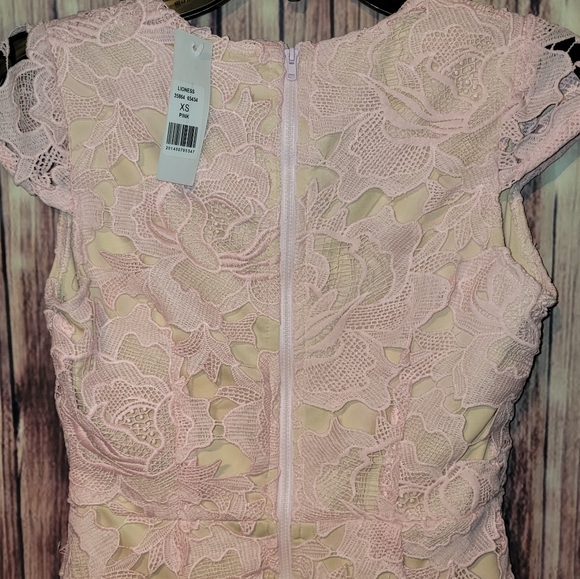 Lioness - XS - Pink Lace Casablanca Deep V Romper - NWT - Nude Lined - Picture 6 of 7